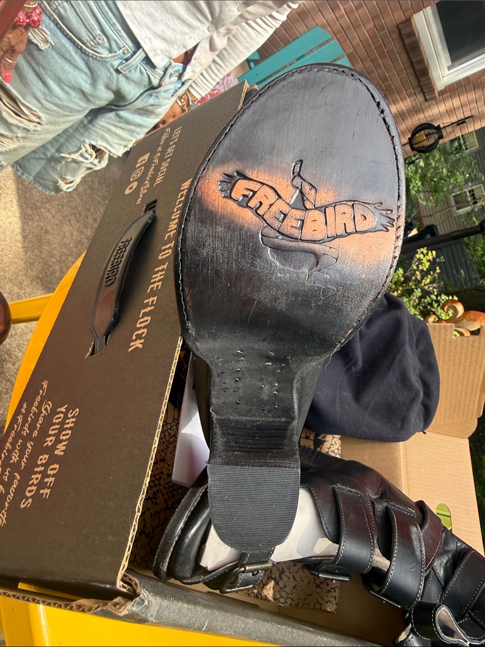 freebird Black Strappy Buckle Kids Sandals with Back Zipper - Picture 2 of 3